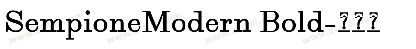 SempioneModern Bold字体转换